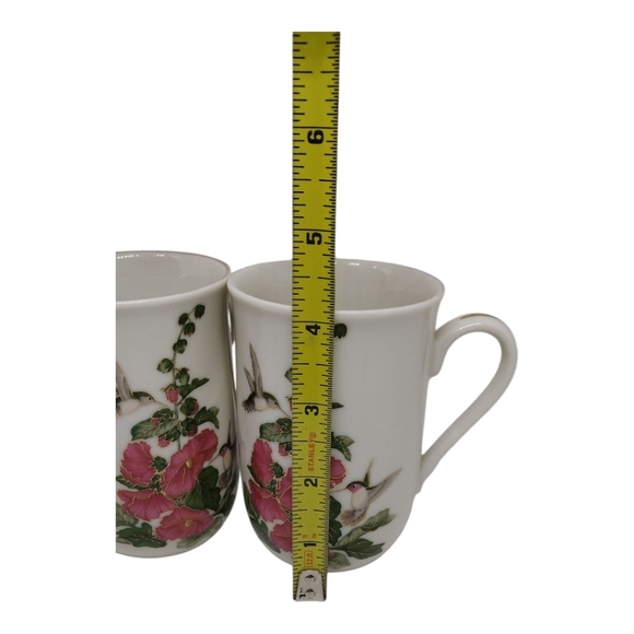 Otagiri Japan Hummingbirds and Hollyhocks‎ Mugs Set of 2 - Picture 10 of 11